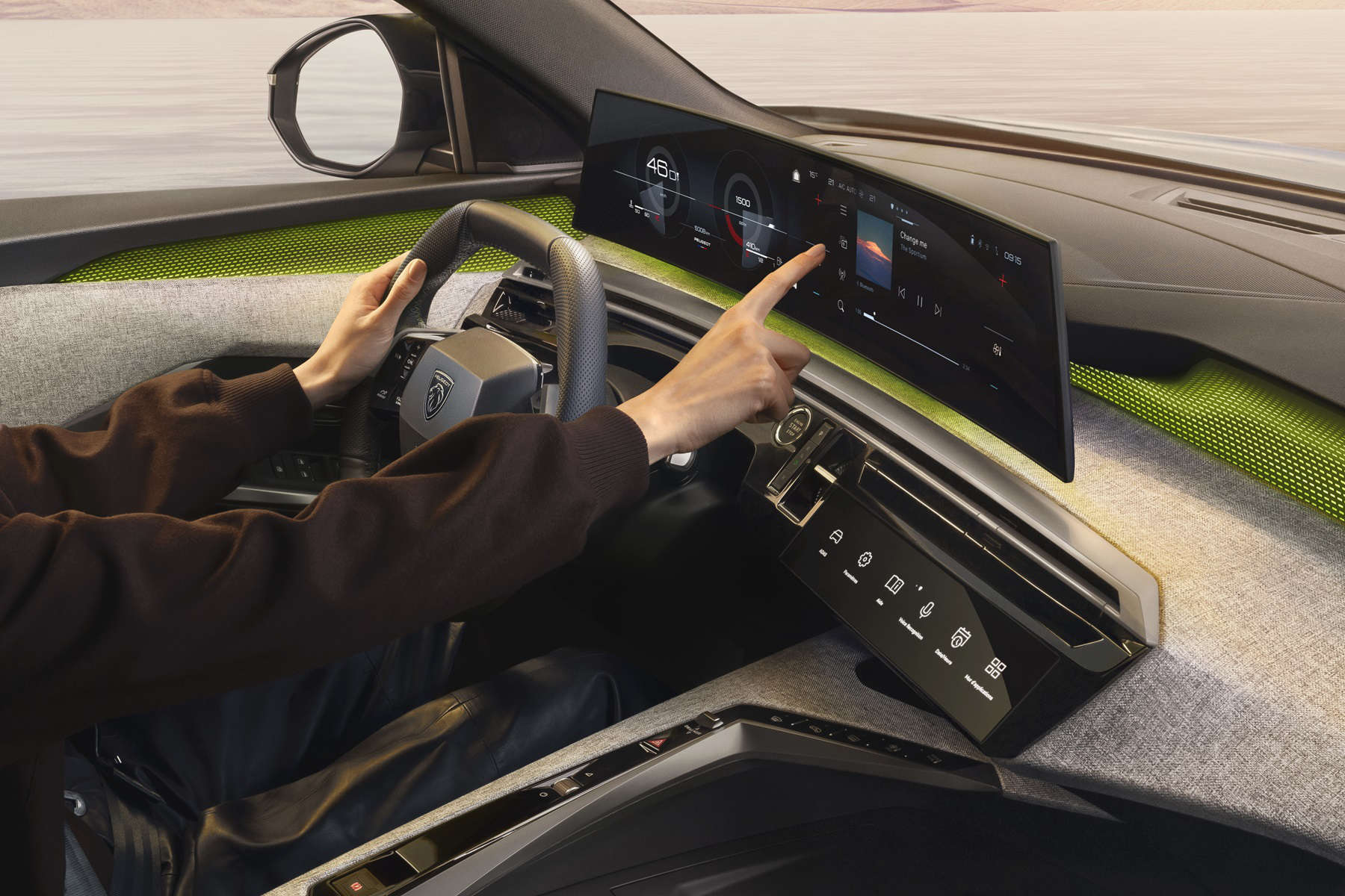 Органи керування на місці водія у салоні Peugeot 5008