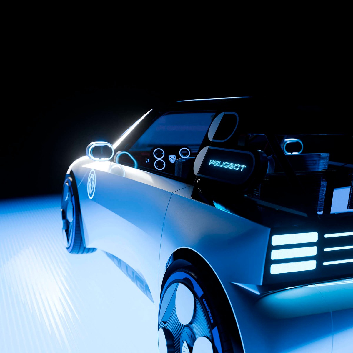 Концепт PEUGEOT POLYGON, вигляд ззаду з лівого боку